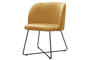 Nowoczesne krzesło tapicerowane INGE X na metalowych nogach