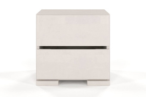 Drewniana szafka nocna bukowa Visby Sandemo High 2S / kolor biały