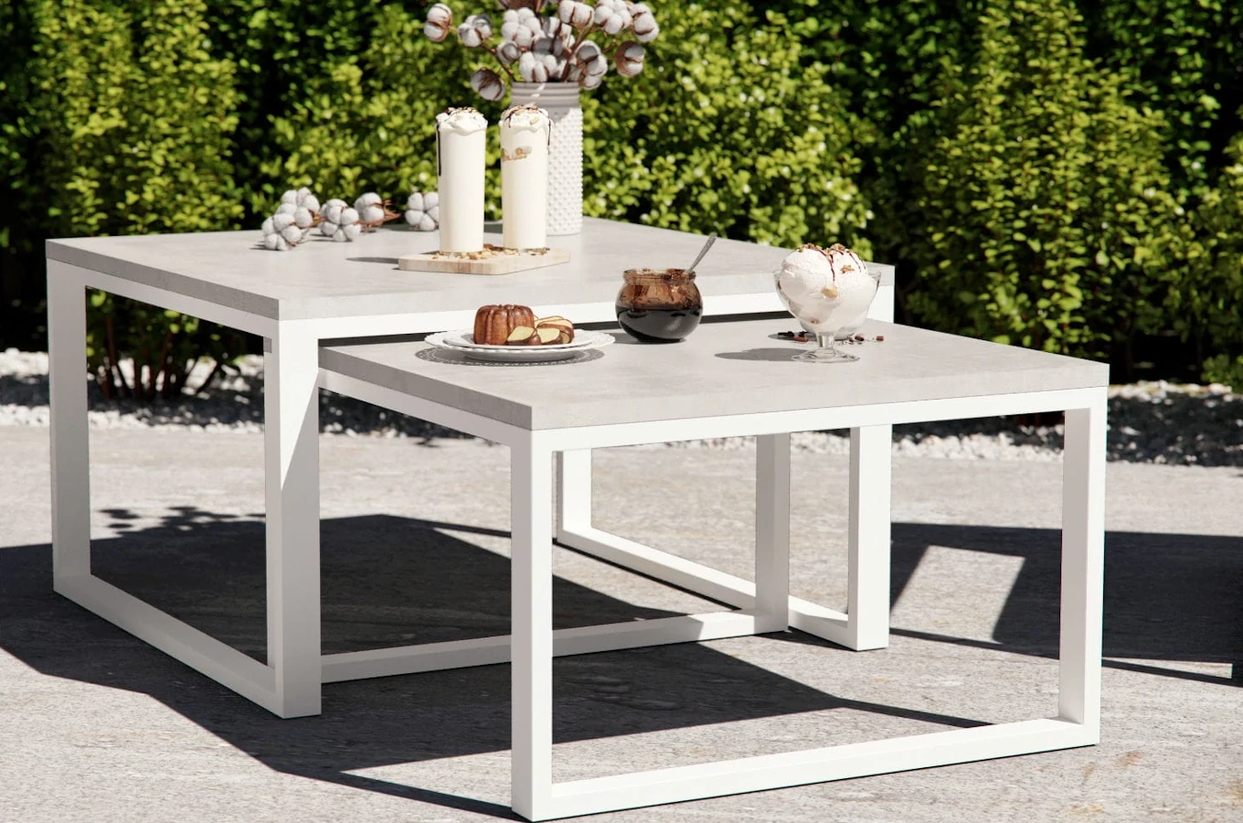 Zestaw tapicerowanych mebli ogrodowych MONACO