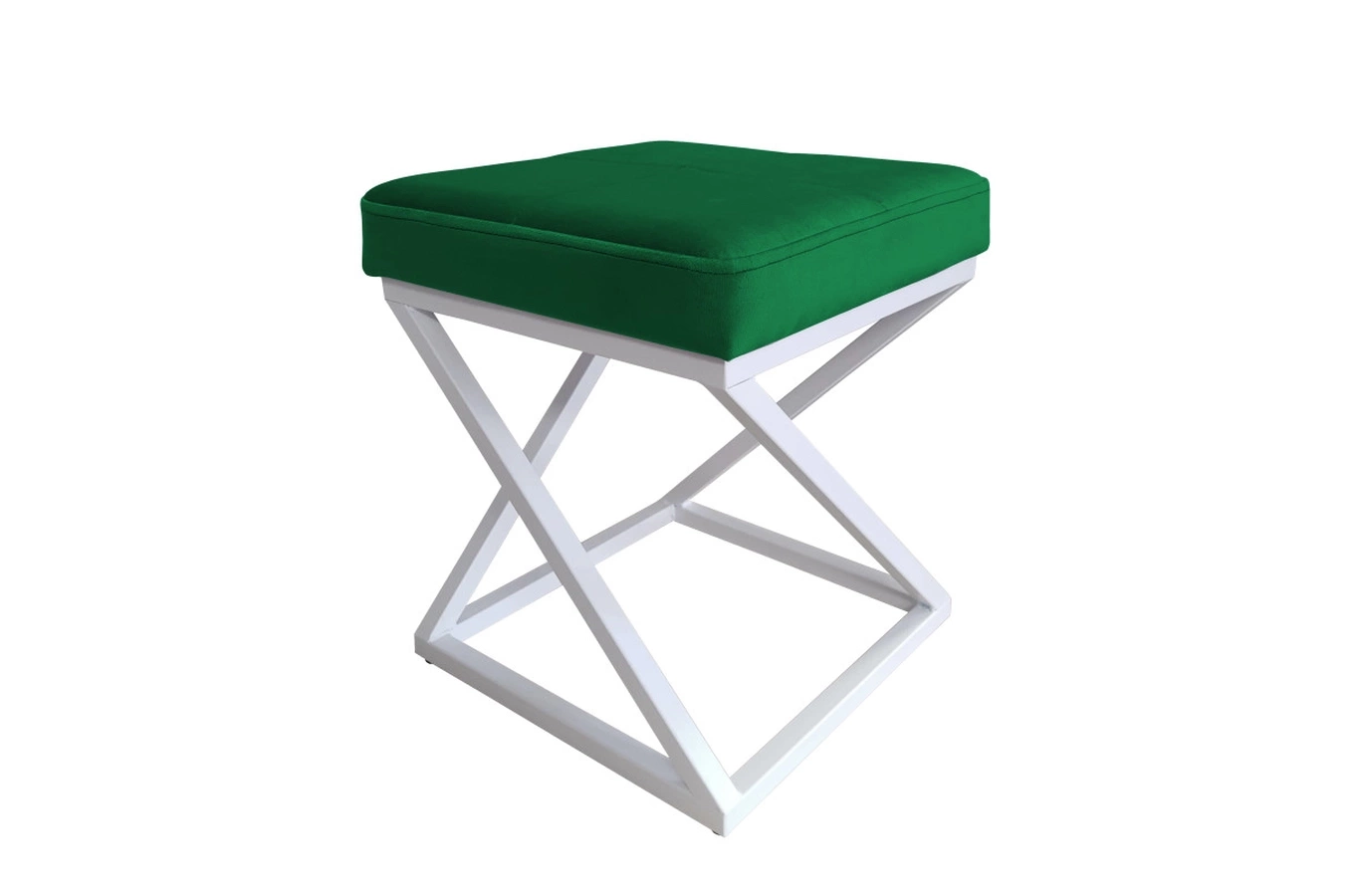 Tapicerowany puf DIXI na metalowych nogach / kolor tkaniny + podstawy do wyboru!