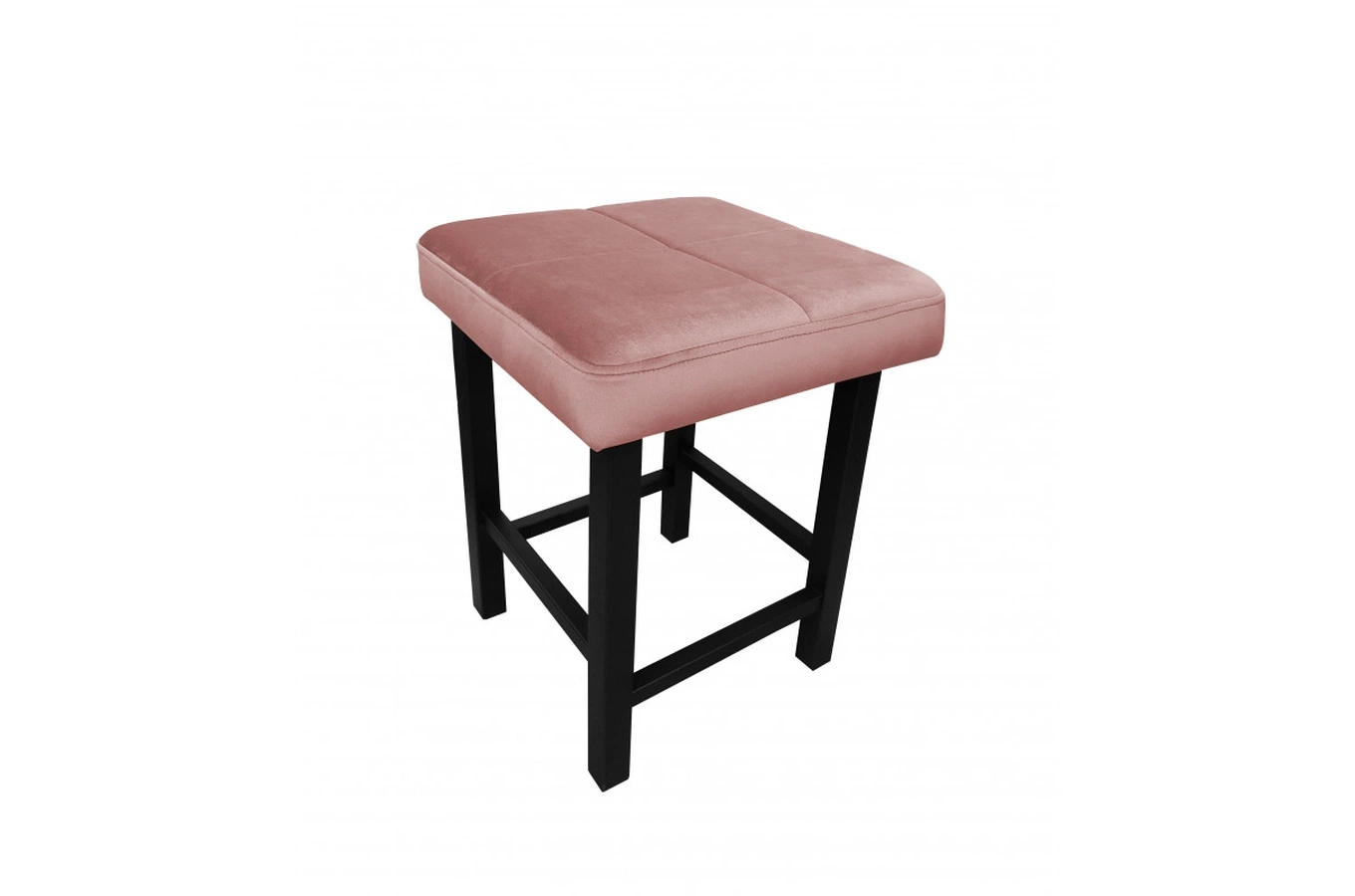 Tapicerowany taboret QUARTO na metalowych nogach / kolor tkaniny + wysokość do wyboru!