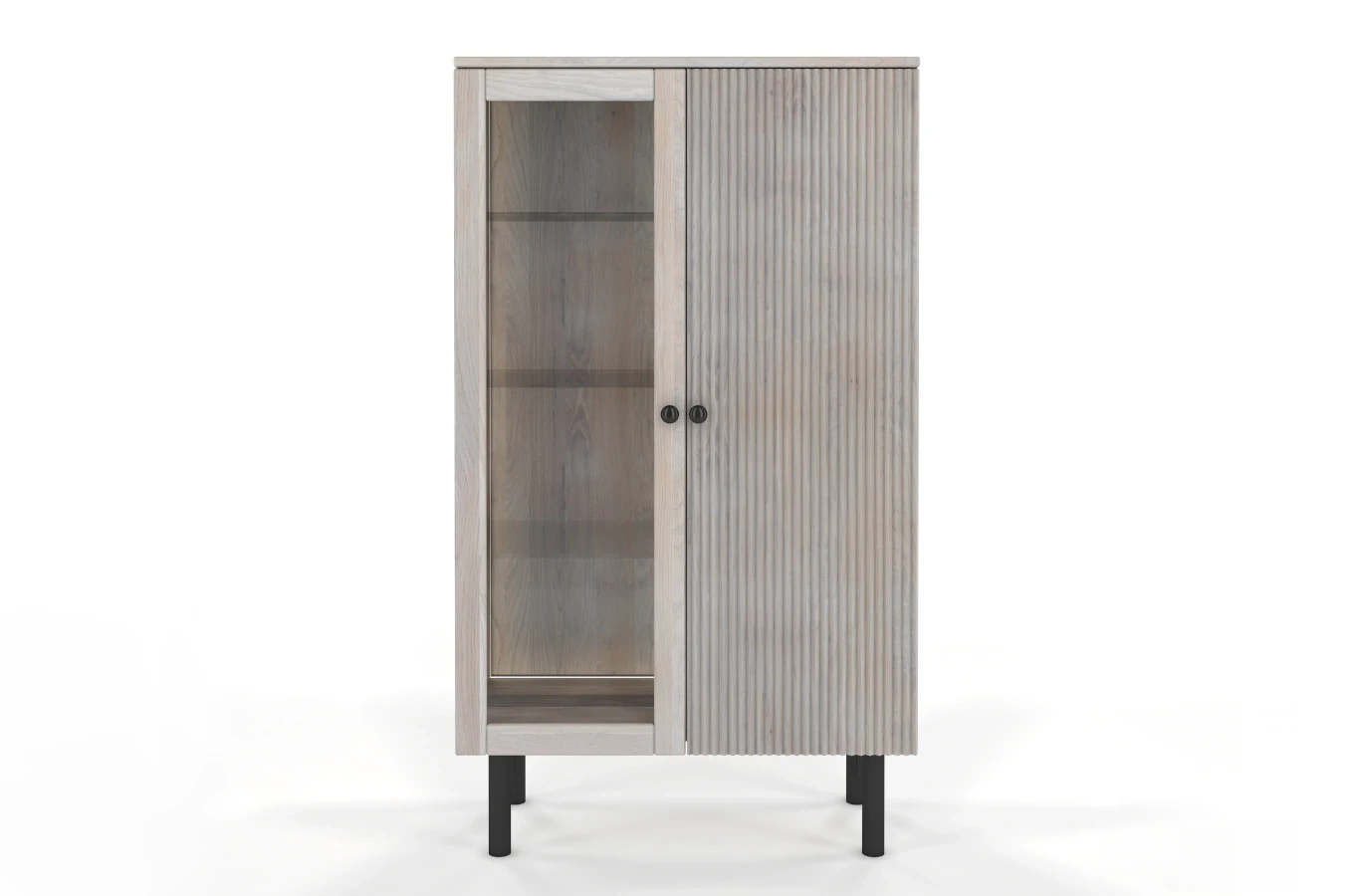 Witryna dębowa Visby NORVIK High / szer. 80 cm