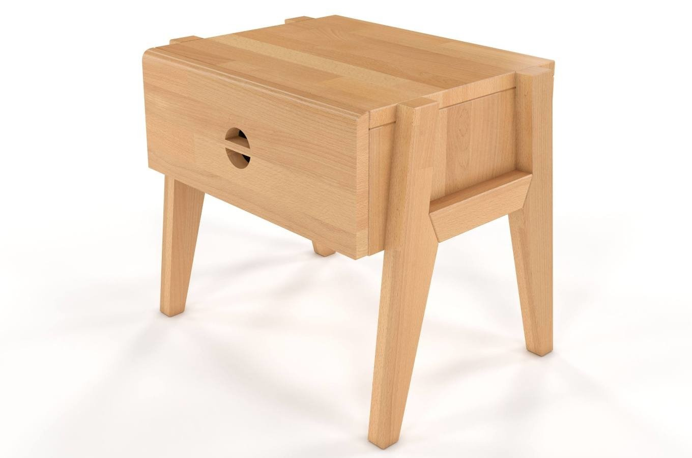 Szafka nocna drewniana bukowa Visby RADOM / szer. 45 cm