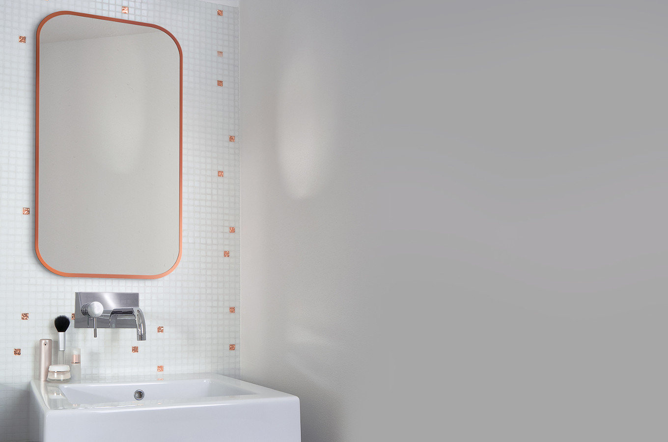 Prostokątne lustro MIRA Delicate / rama dostępna w 5 kolorach