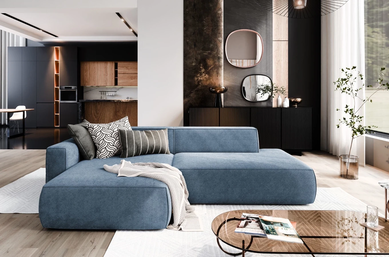 Nowoczesny narożnik modułowy MINKY 2