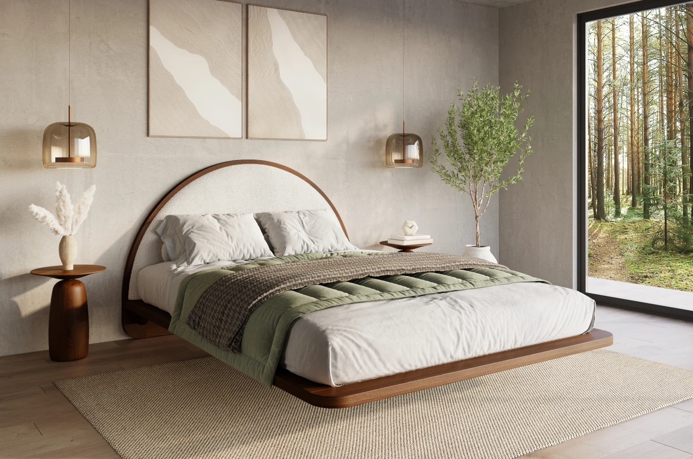 Stolik drewniany Kayani BAOBAB 44 różne kolory, wys. 44 cm