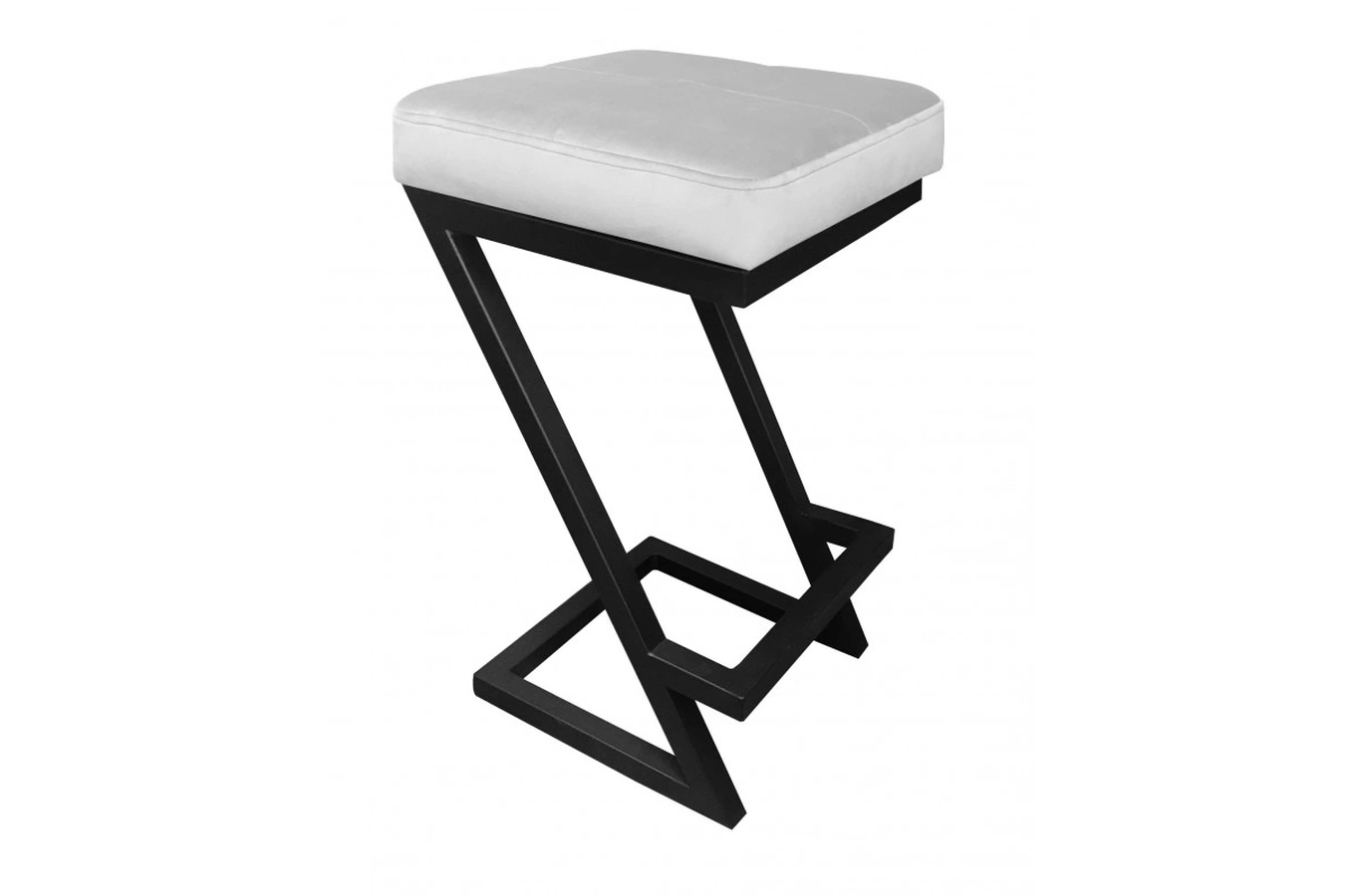 Tapicerowany hoker DIZI na metalowych nogach / kolor tkaniny + podstawy do wyboru!