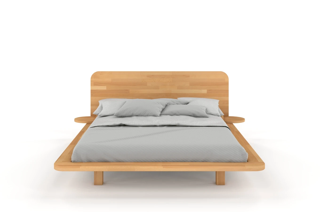 Łóżko lewitujące drewniane bukowe Skandica JAPANDIC / 180x200 cm, kolor naturalny