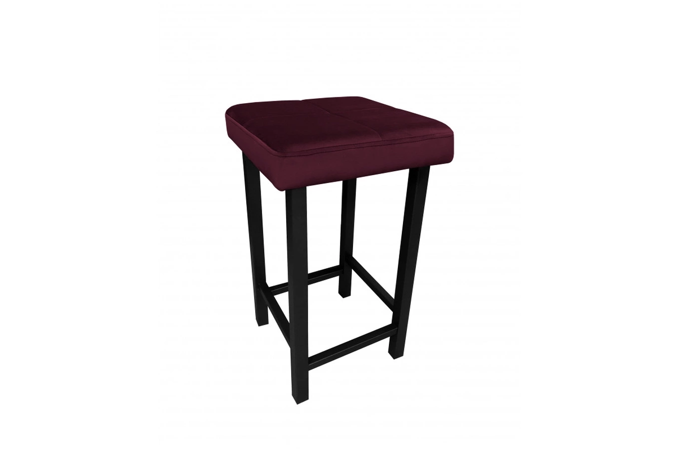 Tapicerowany taboret QUARTO na metalowych nogach / kolor tkaniny + wysokość do wyboru!