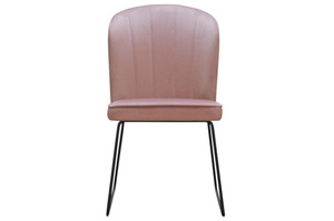 Krzesło tapicerowane CORNELIA U z pionowymi przeszyciami 