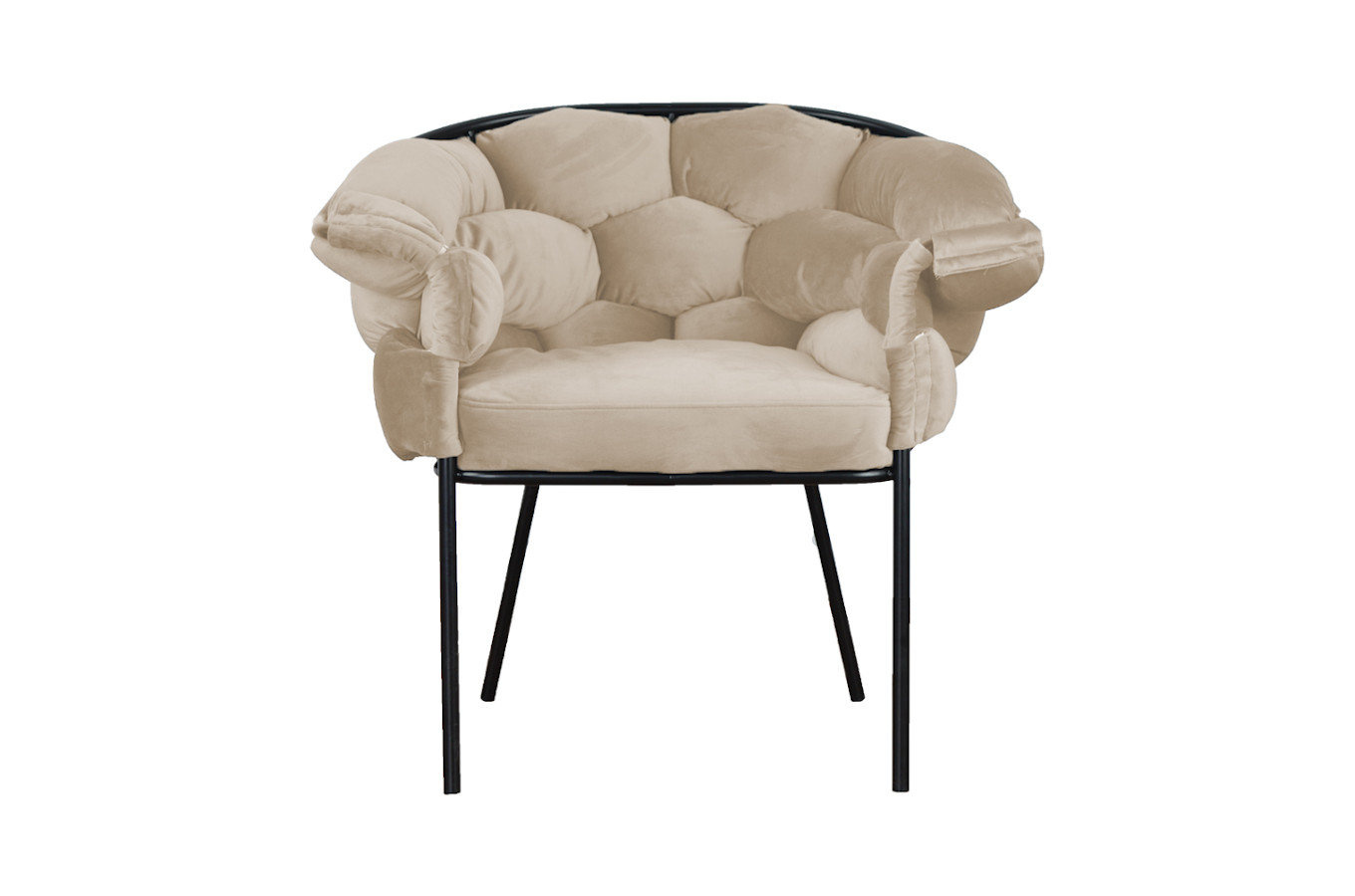 Nowoczesne krzesło FAVO BLACK z plecionym oparciem