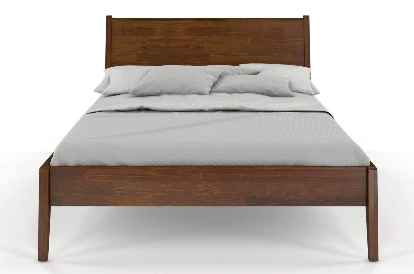 Łóżko drewniane sosnowe Visby RADOM / 160x200 cm, kolor orzech