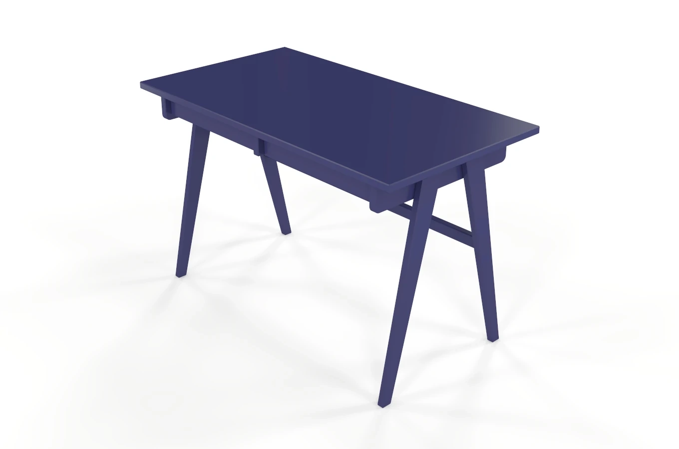 Drewniane biurko / toaletka z szufladami Visby EDDA / kolor granat szlachetny / 120x65 cm