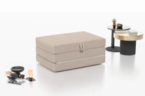 Tapicerowany puf-materac FRUGO rozkładany / szer. 92 cm