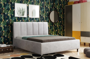 Tapicerowane łóżko do sypialni JASMINE