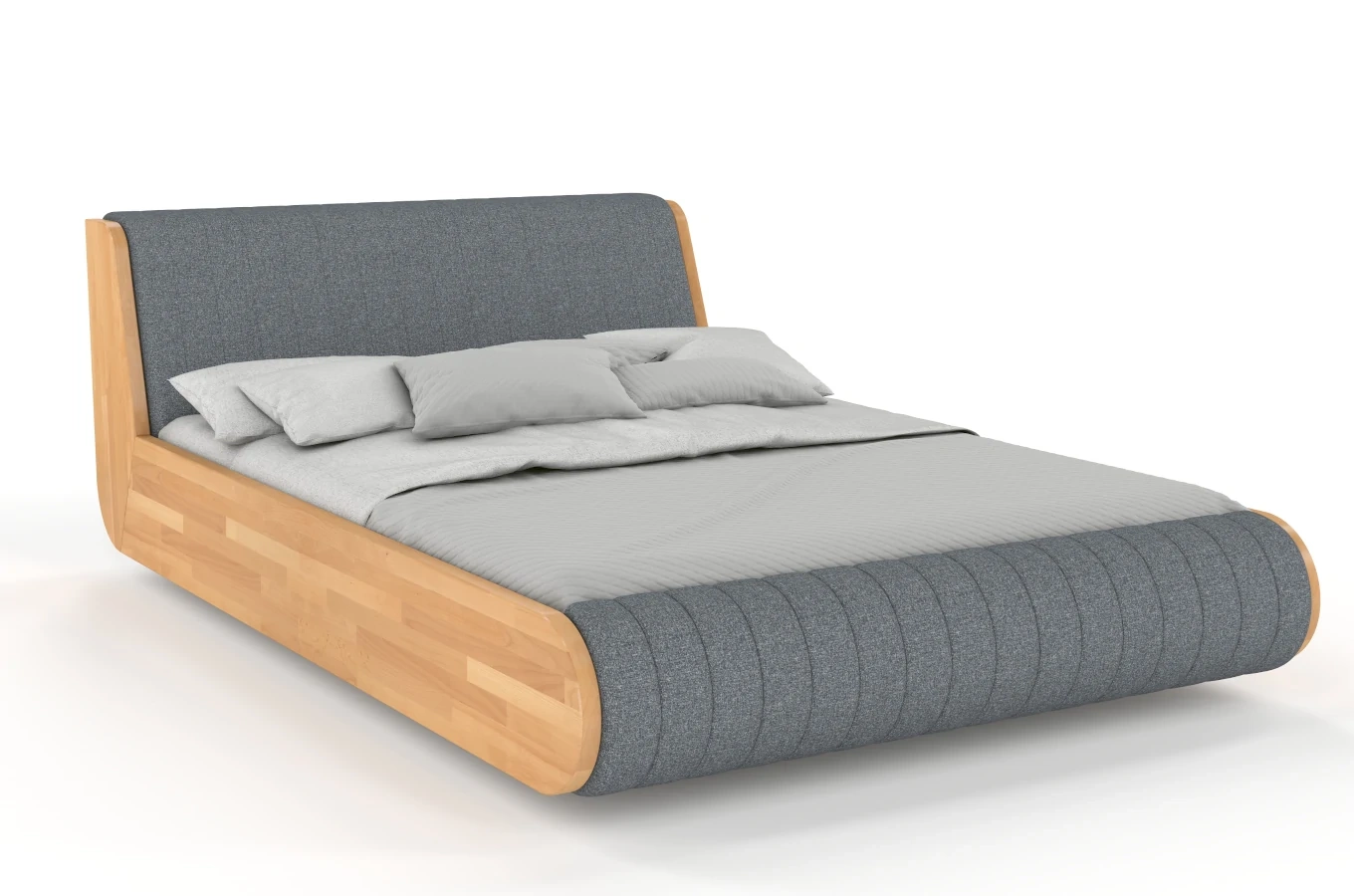Łóżko lewitujące drewniane bukowe Visby HARALD