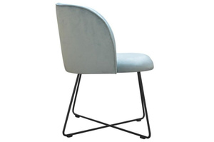 Nowoczesne krzesło tapicerowane INGE X na metalowych nogach