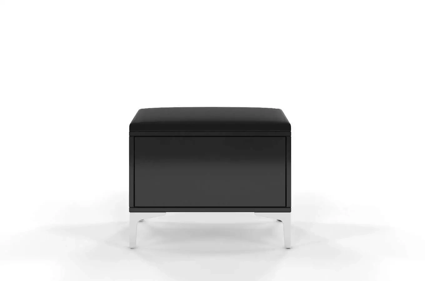 Elegancki, czarny zestaw mebli do przedpokoju Dancan EVELINE / wysoki połysk