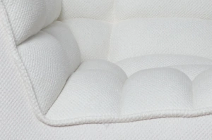 Nowoczesny narożny fotel FLUFFY z głębokim pikowaniem