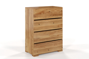 Drewniana komoda dębowa Visby Sandemo 4S80 / szer. 80 cm