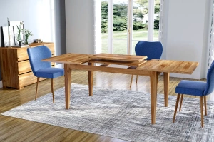 Stół drewniany dębowy rozkładany Visby CORTENA 140-220 cm