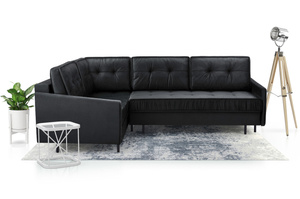 Nowoczesny narożnik ZANZIBAR L z funkcją spania i pojemnikiem na pościel