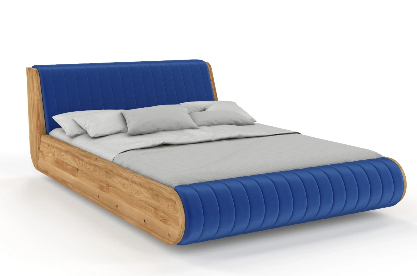 Łóżko lewitujące drewniane dębowe Visby HARALD