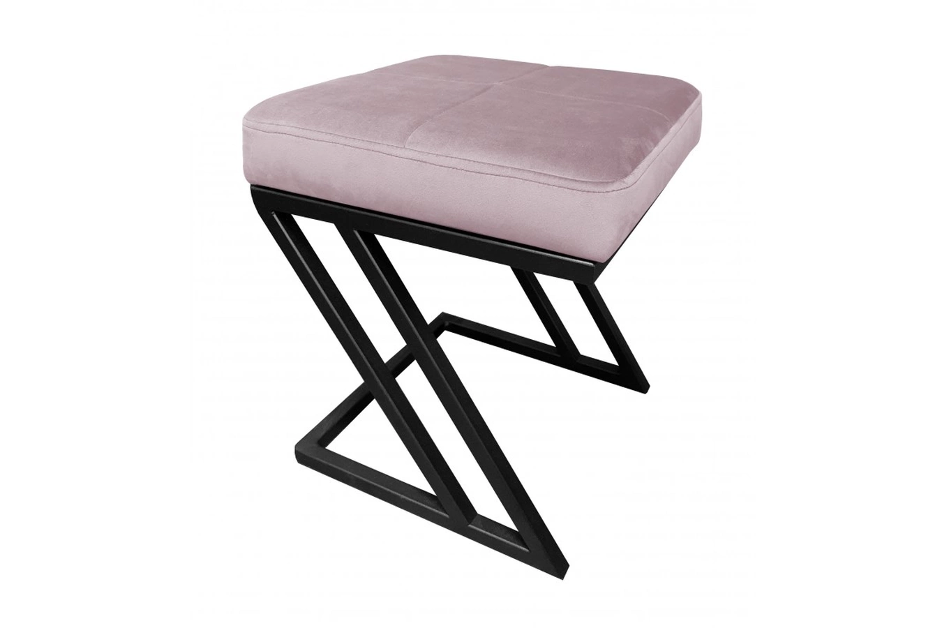 Tapicerowany puf DIZI na metalowych nogach / kolor tkaniny + podstawy do wyboru!