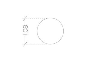 Okrągły puf ANDORA / średnica 108 cm