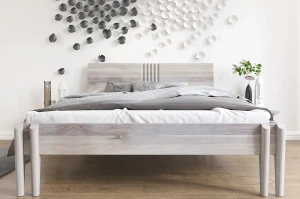 Łóżko drewniane dębowe Visby POZNAŃ / 160x200 cm, olej bielony