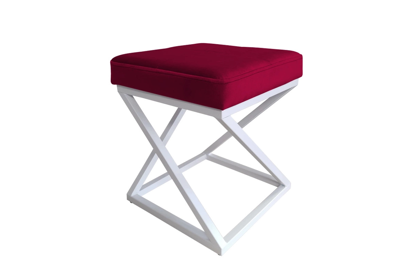 Tapicerowany puf DIXI na metalowych nogach / kolor tkaniny + podstawy do wyboru!