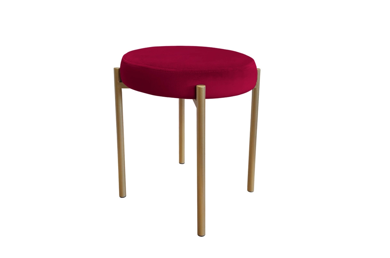 Tapicerowany taboret TERZO na metalowych nogach / kolor tkaniny + podstawy do wyboru!