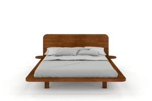 Łóżko lewitujące drewniane bukowe Skandica JAPANDIC / 180x200 cm, kolor orzech