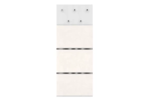 Biały wieszak na ubrania ze srebrnymi dodatkami Dancan EVELINE