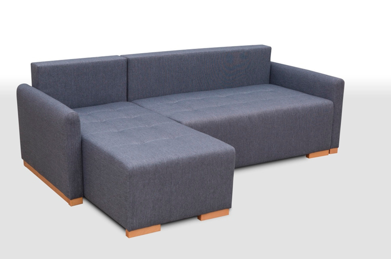 Rozkładany narożnik FIESTA z pojemnikiem na pościel w skandynawskim stylu