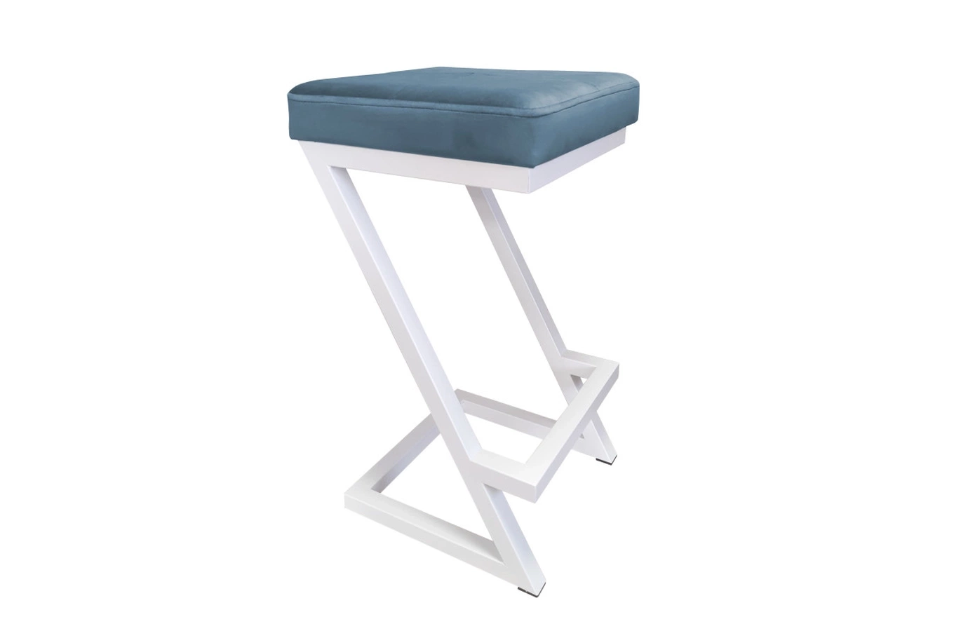 Tapicerowany hoker DIZI na metalowych nogach / kolor tkaniny + podstawy do wyboru!