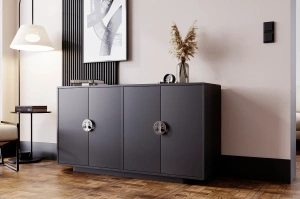 Czarna komoda Dancan LOTTA / szer. 139 cm