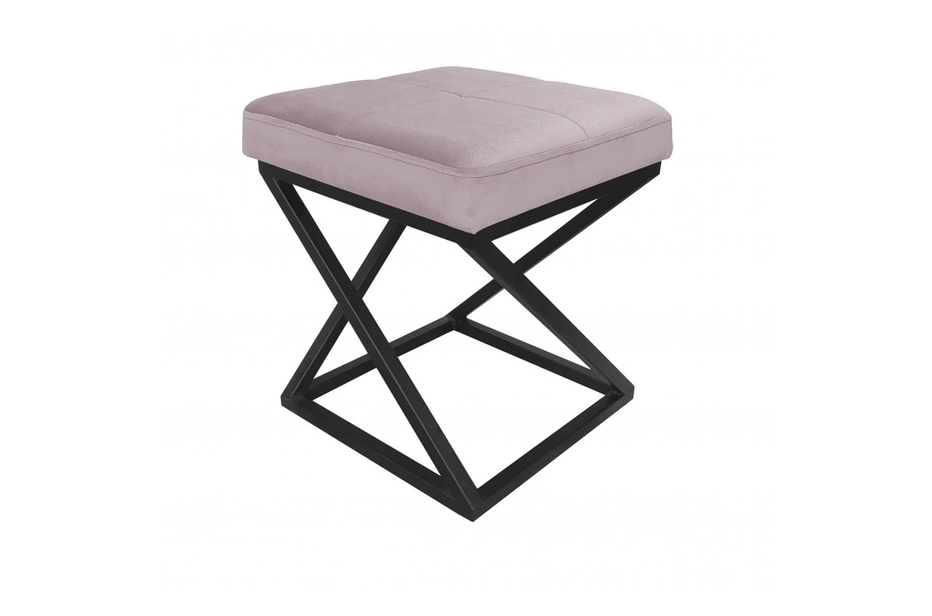 Tapicerowany puf DIXI na metalowych nogach / kolor tkaniny + podstawy do wyboru!