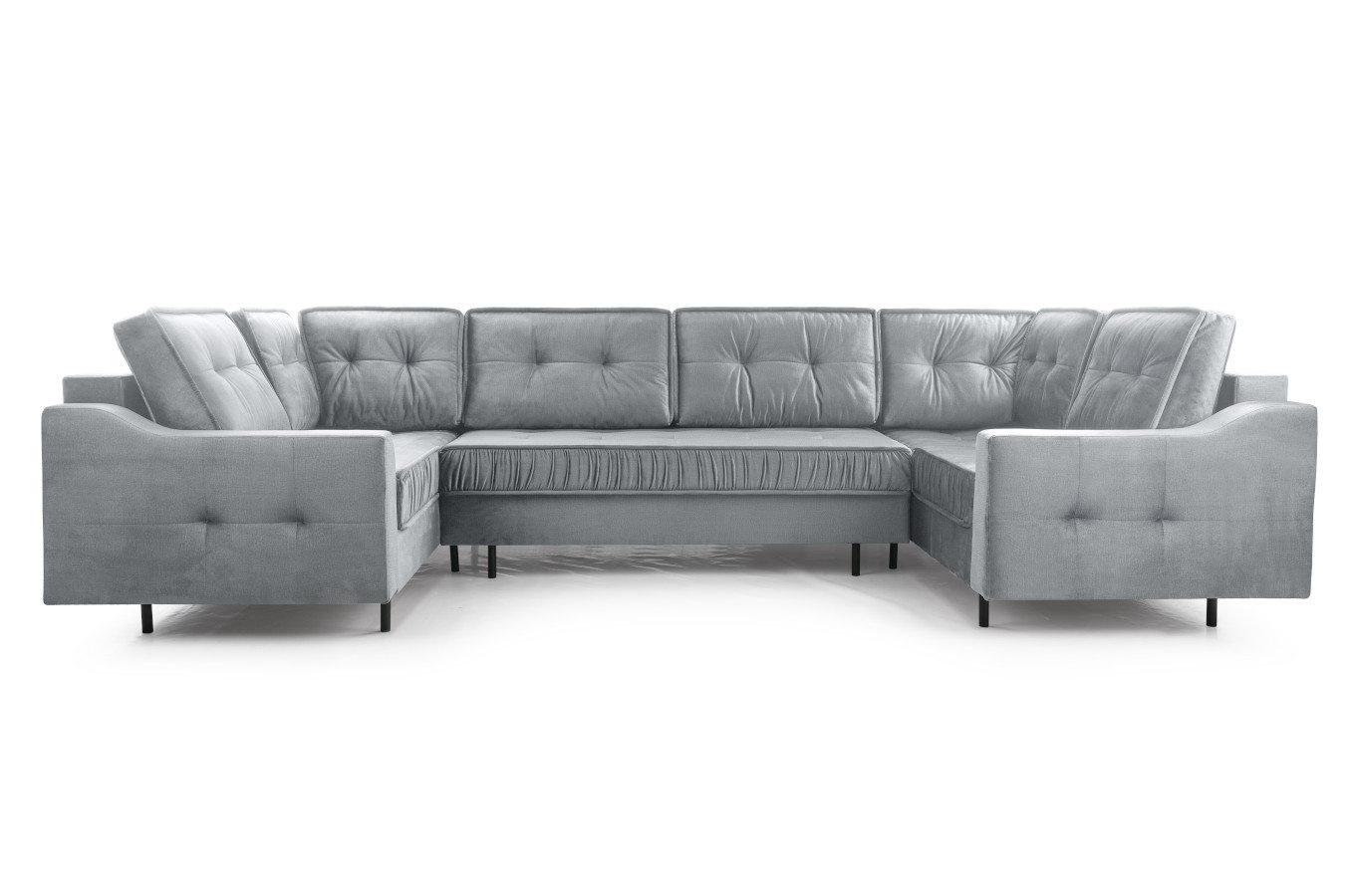 Duży nowoczesny narożnik HAITI U z funkcją spania i pojemnikiem na pościel