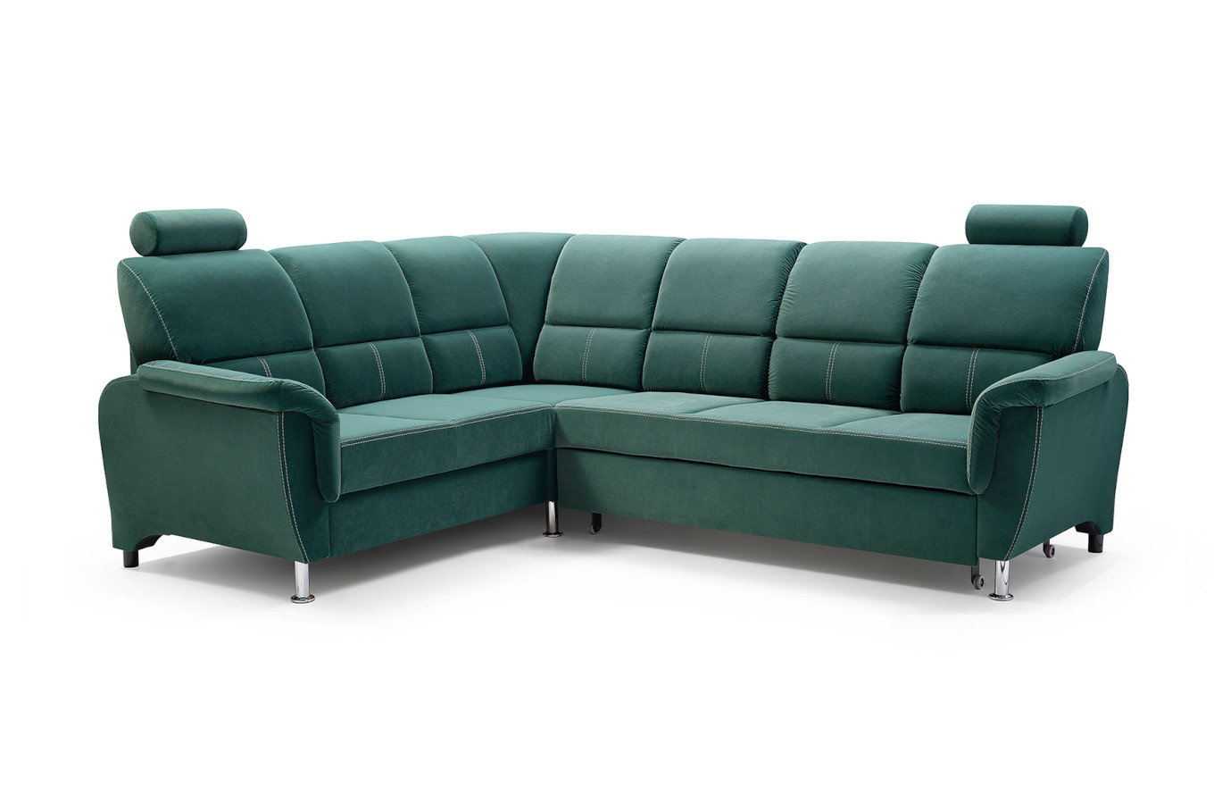 Klasyczny rozkładany narożnik DANIELA z pojemnikiem na pościel