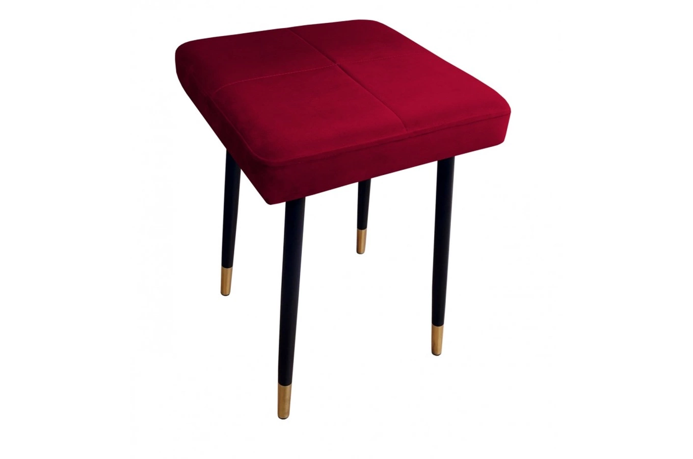 Tapicerowany taboret QUINTO na metalowych nogach / kolor tkaniny + podstawy do wyboru!