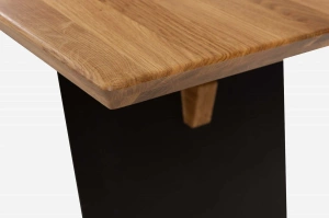 Stół dębowy AKROPOL z nogami panelowymi / 240 x 100 cm