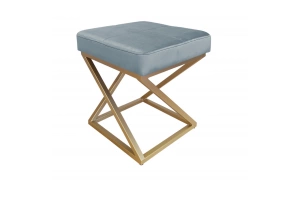 Tapicerowany puf DIXI na metalowych nogach / kolor tkaniny + podstawy do wyboru!