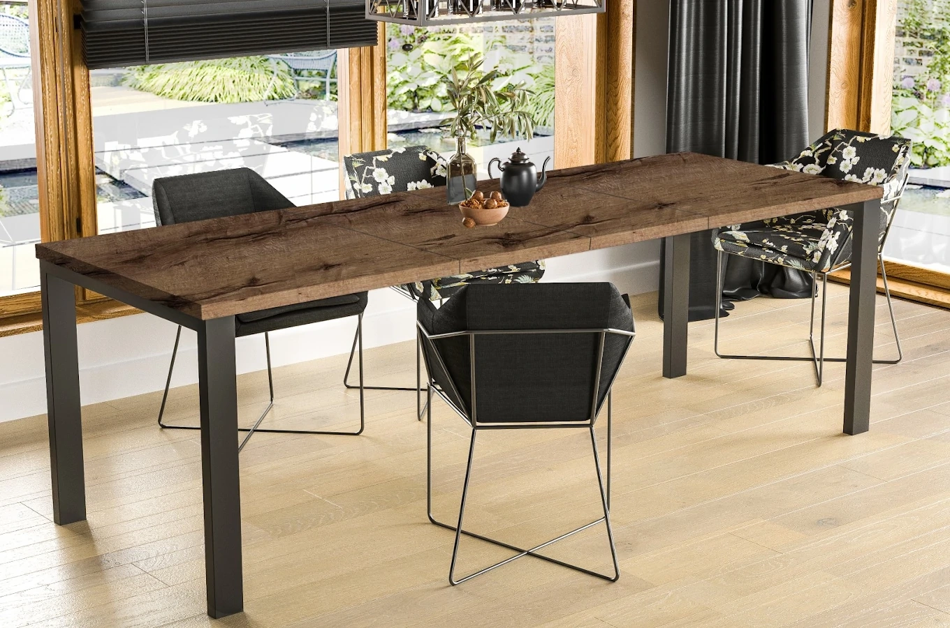 Nowoczesny rozkładany stół GARANT 80-215 x 80 cm (dąb monastery)