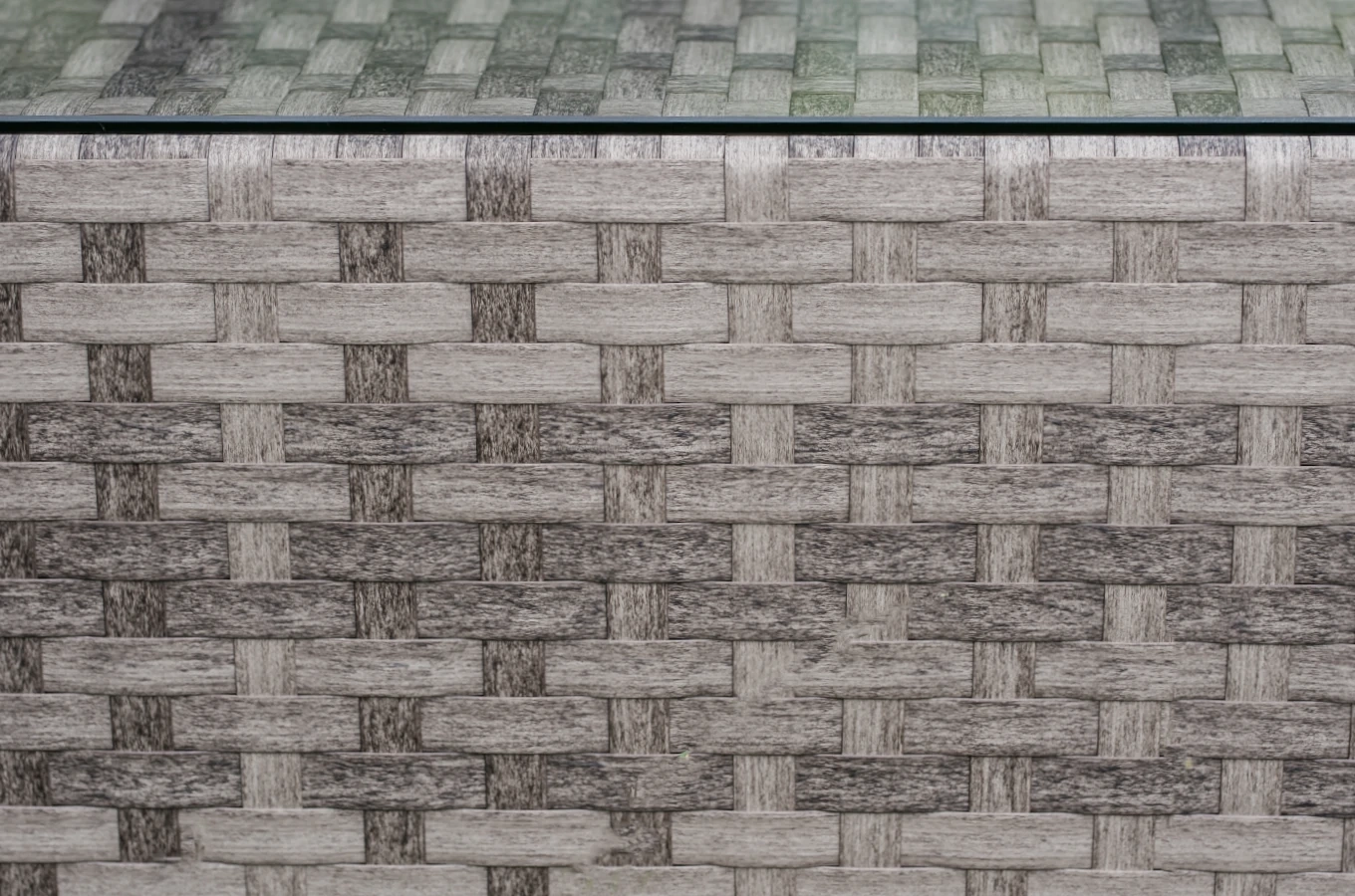 Wielofunkcyjna leżanka ogrodowa LATTICA z rattanu / Stół + łóżko + pufa