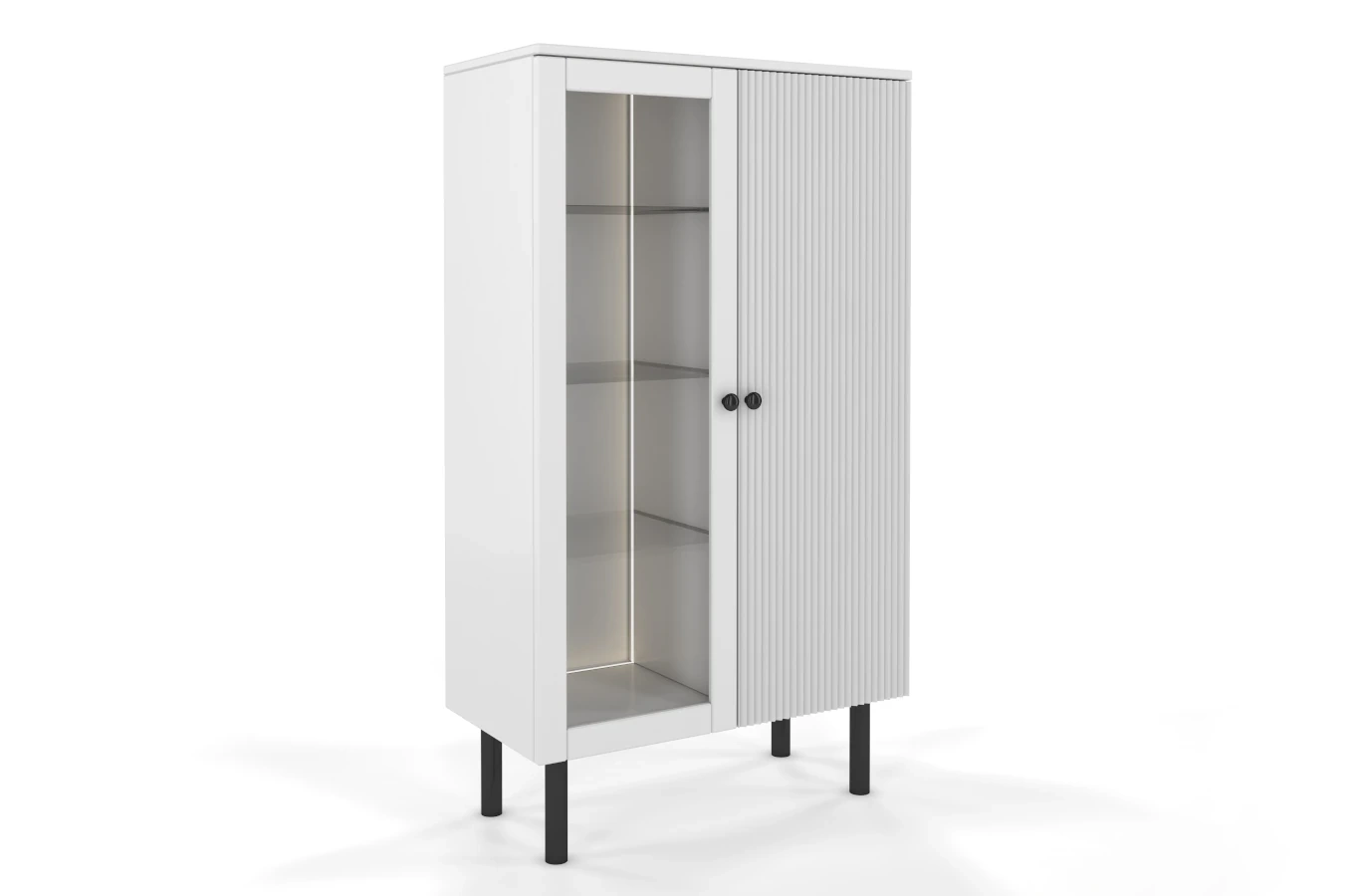 Biała witryna Visby NORVIK High / szer. 80 cm