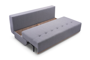 Elegancka rozkładana sofa NEGROS z pojemnikiem na pościel