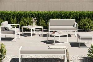 Tapicerowany puf do ogrodu MONACO