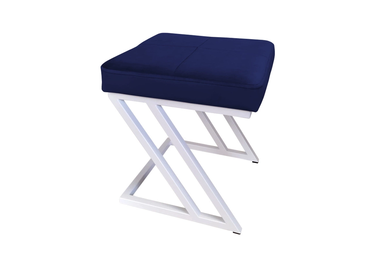 Tapicerowany puf DIZI na metalowych nogach / kolor tkaniny + podstawy do wyboru!