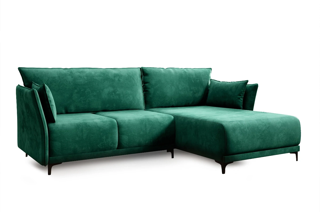 Nowoczesny narożnik MORGAN z funkcją spania i pojemnikiem na pościel